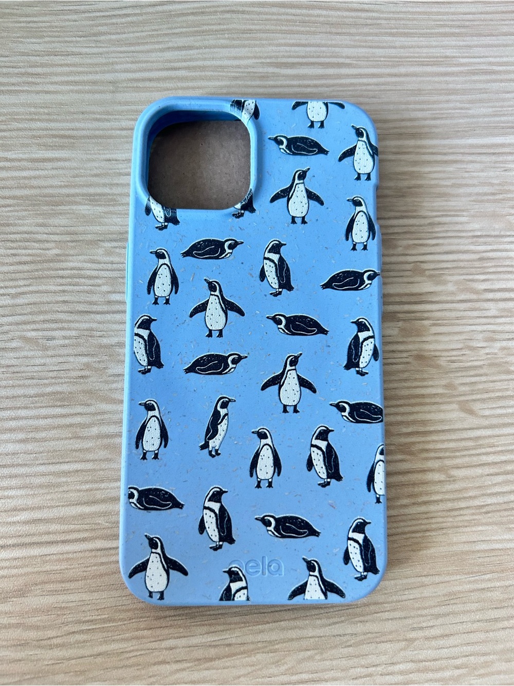NWT Pela iPhone 14 Case - Powder Blue Waddles (Penguins)
